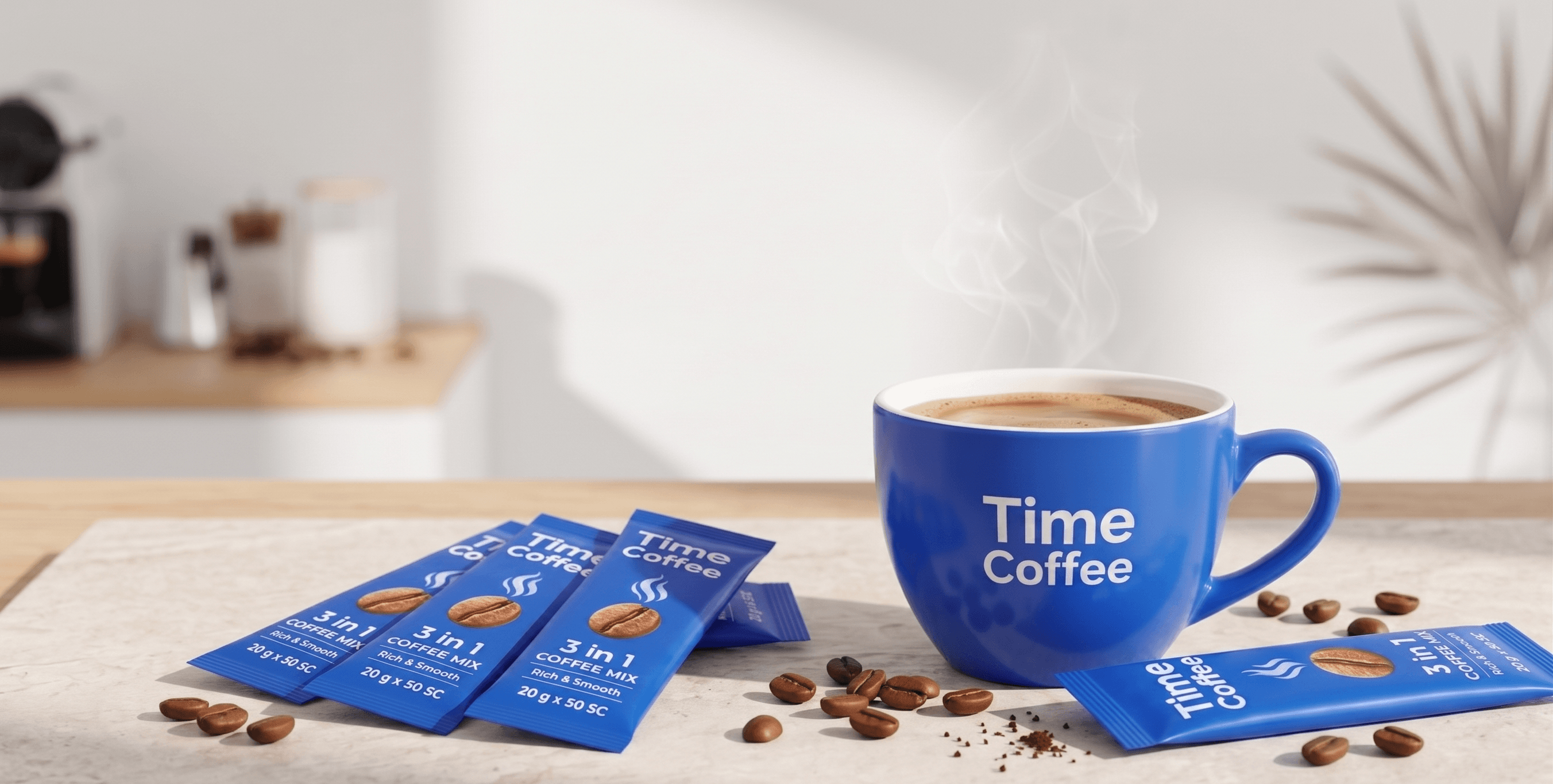 Растворимый кофе 3 в 1 TimeCoffee — порционные пакетики